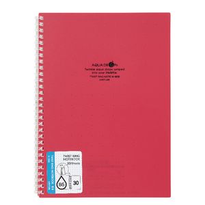 Aqua Drops Twinkle Twist Ring B5 Notebook Red 30 Page