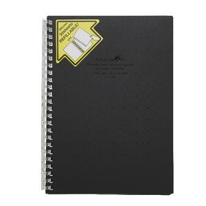 Aqua Drops Twinkle Twist Ring A5 Notebook Black 30 Page