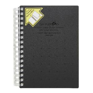 Aqua Drops Twinkle Twist Ring A6 Notebook Black 70 Page
