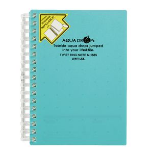 Aqua Drops Twinkle Twist Ring A6 Notebook Green 70 Page