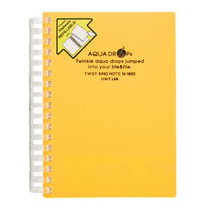 Aqua Drops Twinkle Twist Ring A6 Notebook Orange 70 Page