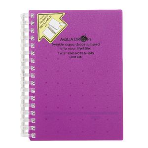 Aqua Drops Twinkle Twist Ring A6 Notebook Purple 70 Page