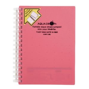Aqua Drops Twinkle Twist Ring A6 Notebook Pink 70 Page