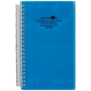Aqua Drops Business Card Holder 120 Capacity Blue