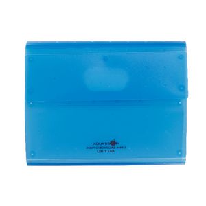 Aqua Drops Business Card Holder Blue