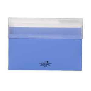 Aqua Drops Document Case A4 Top Open Blue