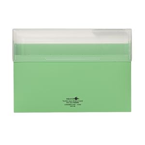 Aqua Drops Document Case A4 Top Open Lime Green