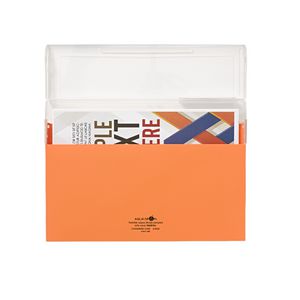 Aqua Drops Document Case A4 Top Open Orange