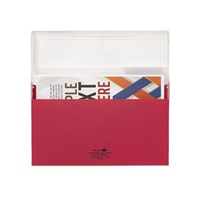Aqua Drops Document Case A4 Top Open Red