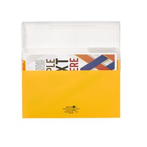 Aqua Drops Document Case A4 Top Open Yellow
