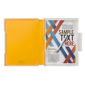 Aqua Drops Slim Document Case A4 Yellow