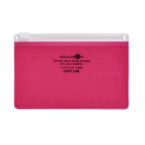 Aqua Drops Zip Open Document Wallet A8 Red