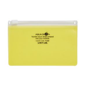 Aqua Drops Zip Open Document Wallet A8 Yellow