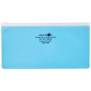 Aqua Drops Zip Wallet Open Pencil Case Blue