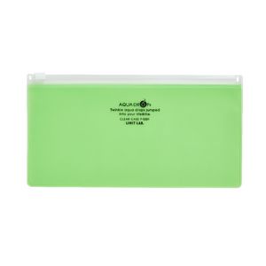 Aqua Drops Zip Wallet Open Pencil Case Green