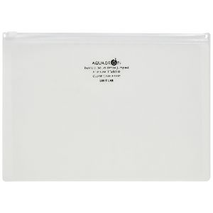Aqua Drops Zip Open Document Wallet A5 Clear