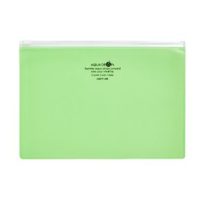 Aqua Drops Zip Open Document Wallet A5 Green