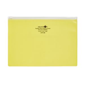 Aqua Drops Zip Open Document Wallet A5 Yellow