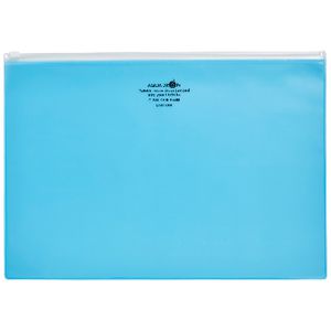 Aqua Drops Zip Open Document Wallet A4 Blue