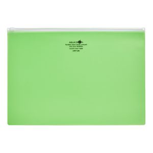 Aqua Drops Zip Open Document Wallet A4 Green