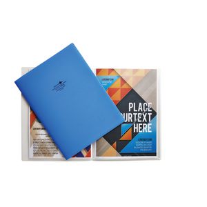 Aqua Drops A4 Display Book 10 Pocket Fixed Blue