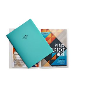 Aqua Drops A4 Display Book 10 Pocket Fixed Green