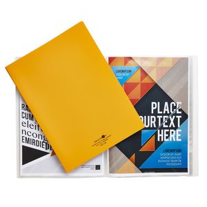 Aqua Drops A4 Display Book 20 Pocket Fixed Orange