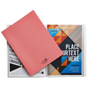 Aqua Drops A4 Display Book 20 Pocket Fixed Pink