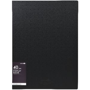 Aqua Drops A4 Display Book 40 Pocket Fixed Black
