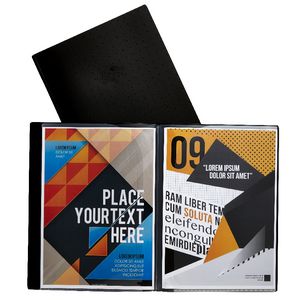Aqua Drops A4 6 Page Pocket File Black