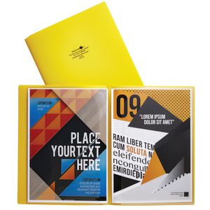 Aqua Drops A4 Display Book 6 Open Page Yellow