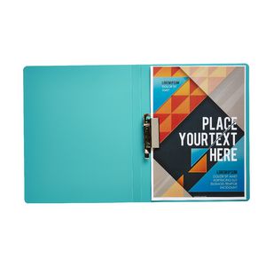 Aqua Drops A4 Punchless File Green