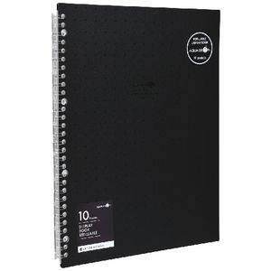 Aqua Drops Refillable Display Book A4 10 Pocket Black