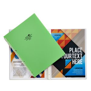 Aqua Drops Refillable Display Book A4 10 Pocket Lime