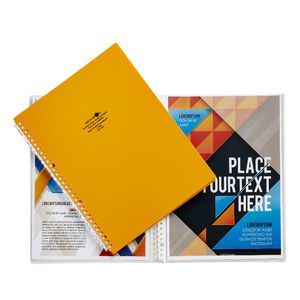 Aqua Drops Refillable Display Book A4 10 Pocket Orange