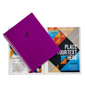 Aqua Drops Refillable Display Book A4 10 Pocket Purple