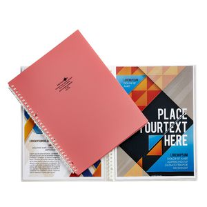 Aqua Drops Refillable Display Book A4 10 Pocket Pink