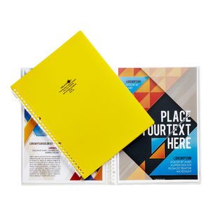 Aqua Drops Refillable Display Book A4 10 Pocket Yellow