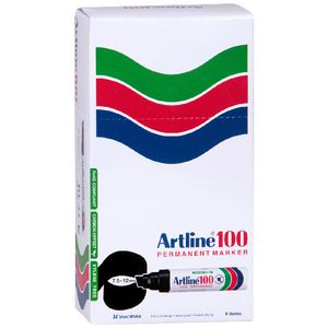 Artline 100 Permanent Marker Assorted 6 Pack