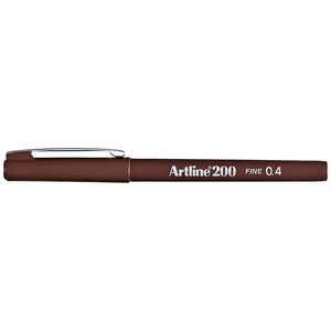 Artline 200 0.4mm Fineliner Dark Brown