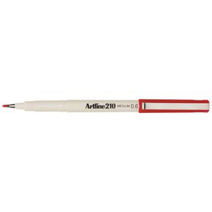 Artline 210 Fineliner Pen 0.6mm Red