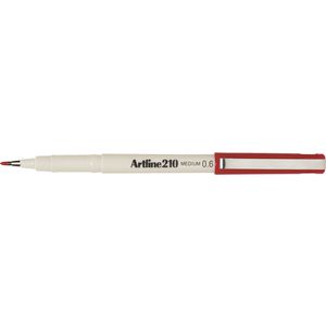 Artline 210 0.6mm Fineliner Red