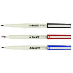 Artline 210 0.6mm Fineliner Assorted 4 Pack