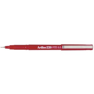 Artline 220 0.2mm Fineliner Red