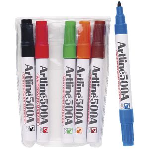 Artline 500A Whiteboard Markers Assorted 6 Pack