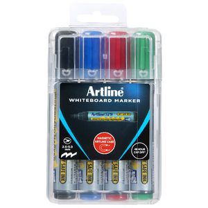 Artline 579 Whiteboard Markers Assorted 4 Pack