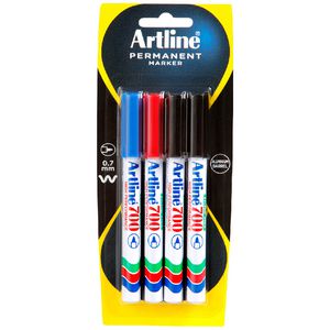 Artline 700 Permanent Marker Assorted 4 Pack