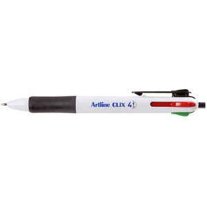 Artline Clix 4 Colour Retractable Ballpoint Pen 3 Pack