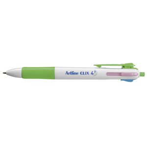 Artline Clix 4 Colour Ballpoint Pen Bright 3 Pack