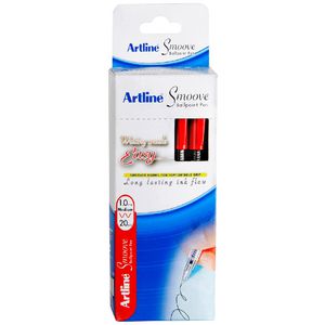 Artline Smoove Ballpoint Pens Red 20 Pack
